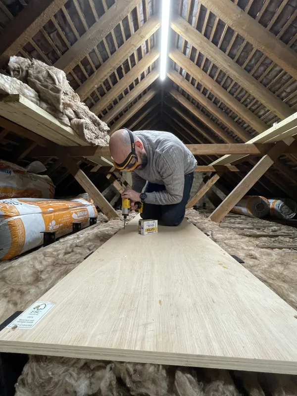 Boarding a loft for storage